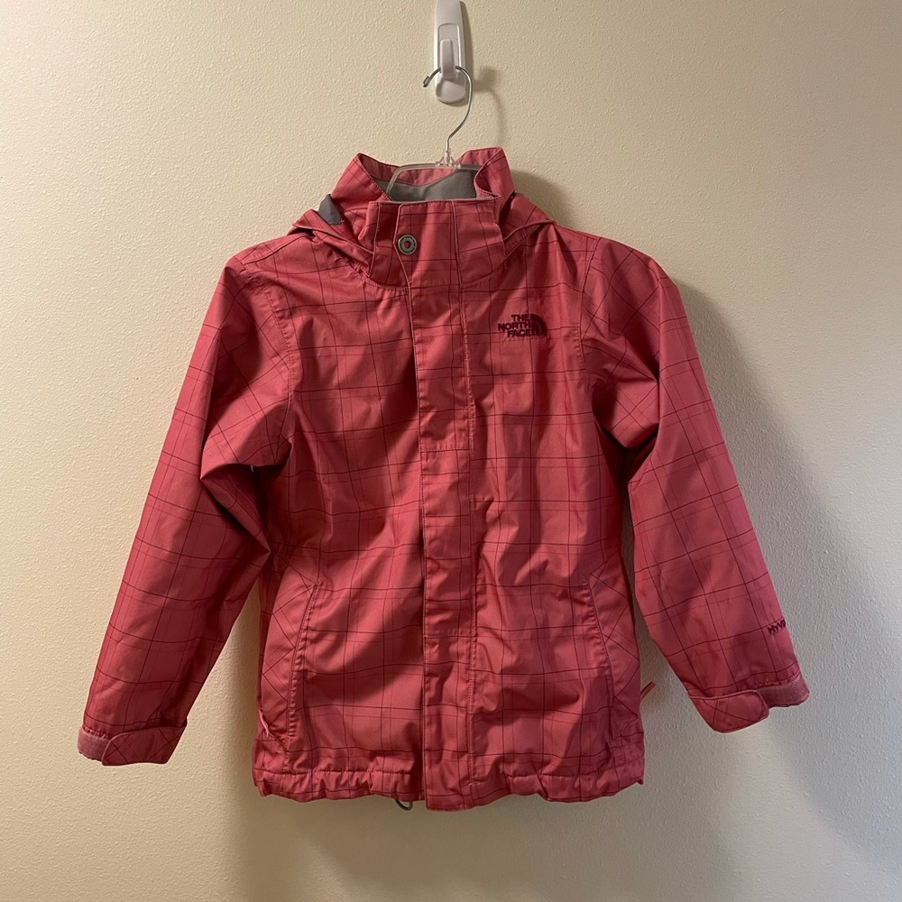 North face 7/8 girls thick rain coat